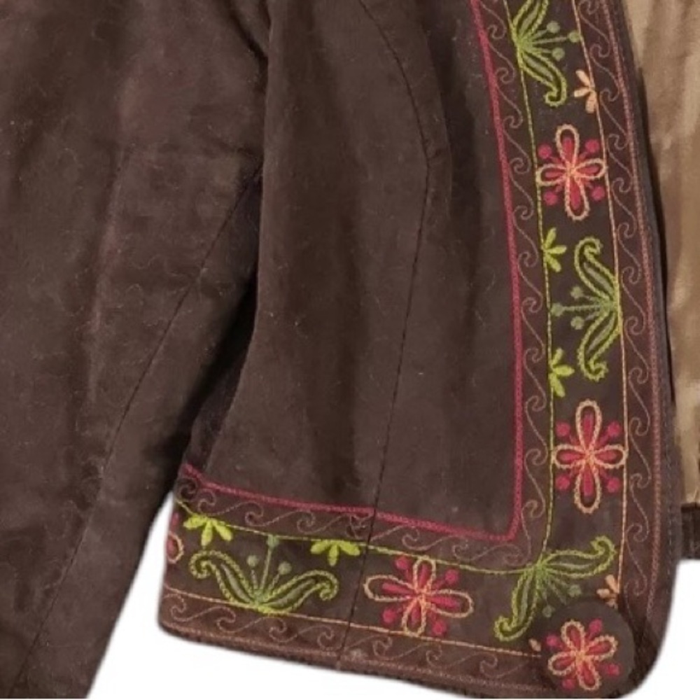 Double D Ranch Wear suede embroidered Peruvian Jacket limited edition RARE - Picture 5 of 14